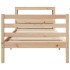 Estructura de cama con cabecero madera maciza pino 100x200