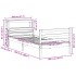 Estructura de cama con cabecero madera maciza pino 100x200