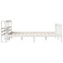 Estructura de cama con cabecero sin colchón blanco 140x200