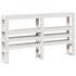 Estructura de cama con cabecero sin colchón blanco 140x200