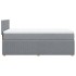 Cama box spring con colchón tela gris claro 100x200