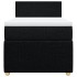 Cama box spring con colchón tela negro 100x200