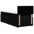 Cama box spring con colchón tela negro 100x200