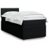 Cama box spring con colchón tela negro 100x200