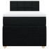 Cama box spring con colchón tela negro 100x200
