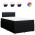 Cama box spring con colchón tela negro 120x200