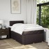 Cama box spring con colchón tela marrón oscuro 120x200