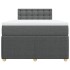 Cama box spring con colchón tela gris oscuro 120x200