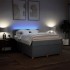 Cama box spring con colchón tela gris oscuro 140x190