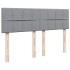 Cama box spring con colchón tela gris claro 140x200