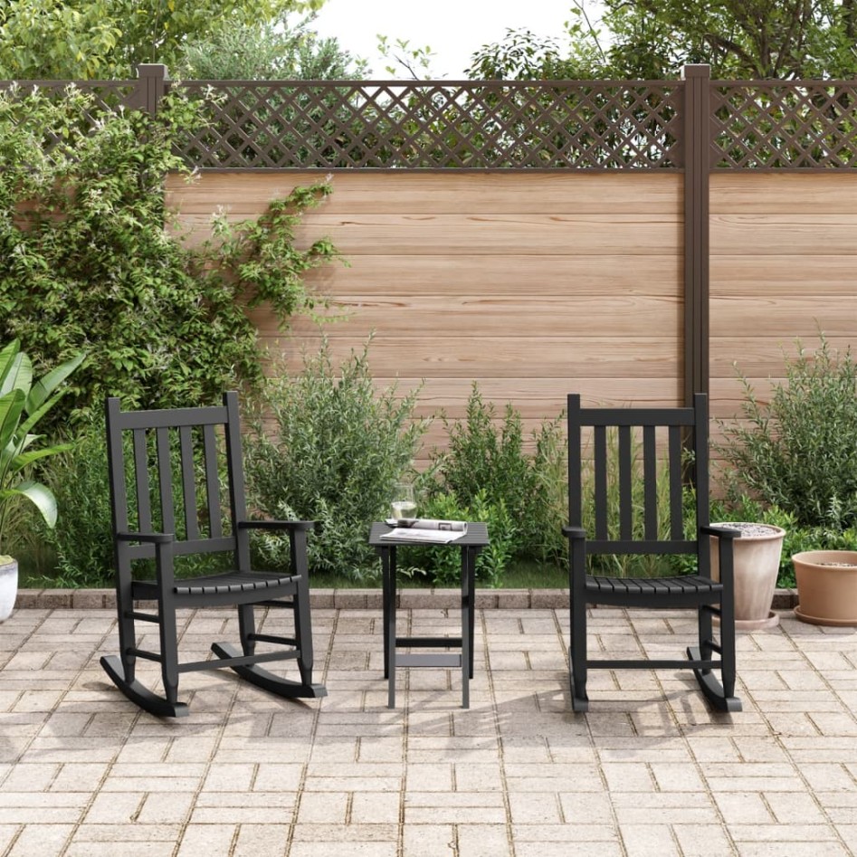 Mecedoras para niños 2 uds madera maciza de álamo