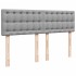 Cama box spring con colchón tela gris claro 160x200