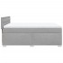 Cama box spring con colchón tela gris claro 160x200
