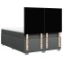 Cama box spring con colchón tela gris oscuro 140x200