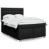 Cama box spring con colchón tela negro 140x200