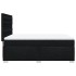 Cama box spring con colchón tela negro 140x200