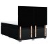 Cama box spring con colchón tela negro 140x200