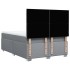 Cama box spring con colchón tela gris claro 140x200