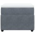 Cama box spring con colchón terciopelo gris oscuro 80x200