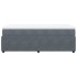 Cama box spring con colchón terciopelo gris oscuro 80x200