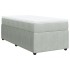 Cama box spring con colchón terciopelo gris claro 100x200