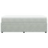Cama box spring con colchón terciopelo gris claro 100x200