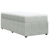Cama box spring con colchón terciopelo gris claro 100x200