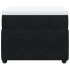 Cama box spring con colchón terciopelo negro 100x200