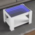 Mesa de centro madera de ingeniería blanco 73x53x45
