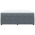 Cama box spring con colchón terciopelo gris oscuro 180x200