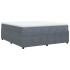 Cama box spring con colchón terciopelo gris oscuro 180x200