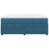Cama box spring con colchón terciopelo azul oscuro 180x200