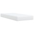 Cama box spring con colchón cuero sintético blanco 90x190