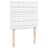 Cama box spring con colchón cuero sintético blanco 90x190