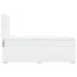 Cama box spring con colchón cuero sintético blanco 90x190