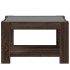 Mesa de centro y LED madera ingeniería marrón roble 73x53x45