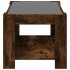 Mesa de centro y LED madera ingeniería roble ahumado
