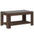 Mesa de centro y LED madera ingeniería marrón roble 93x53x45