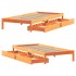 Estructura de cama sin colchón madera de pino marrón 90x200