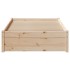 Estructura de cama sin colchón madera maciza pino 75x190
