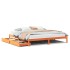 Cama sin colchón madera maciza de pino marrón cera 200x200