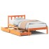 Estructura de cama sin colchón madera maciza marrón 75x190