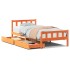Estructura de cama sin colchón madera maciza marrón 75x190