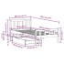 Estructura de cama sin colchón madera maciza marrón 75x190