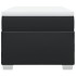 Cama box spring con colchón cuero sintético negro 80x200