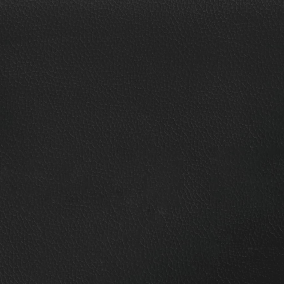 Cama box spring con colchón cuero sintético negro 80x200