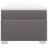 Cama box spring con colchón cuero sintético gris 90x190