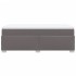 Cama box spring con colchón cuero sintético gris 90x190