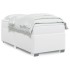 Cama box spring con colchón cuero sintético blanco 100x200
