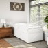 Cama box spring con colchón cuero sintético blanco 100x200